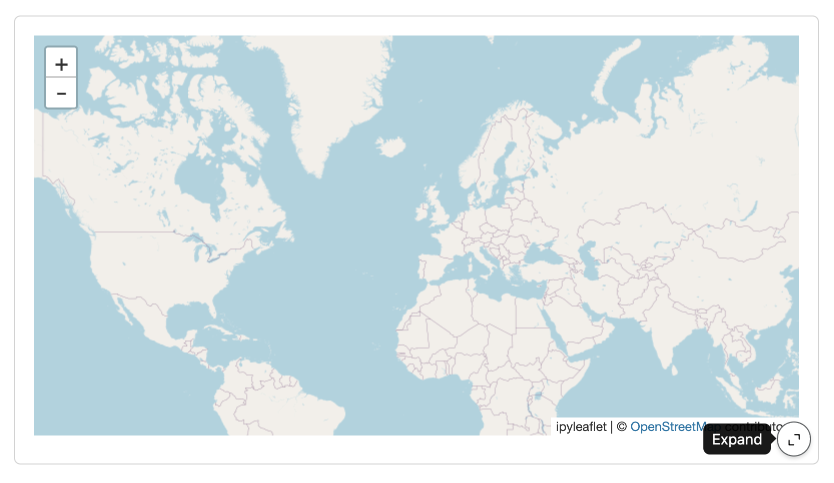 Screenshot of a card with the cursor hovering over an icon in the bottom right showing the pop up text Expand.